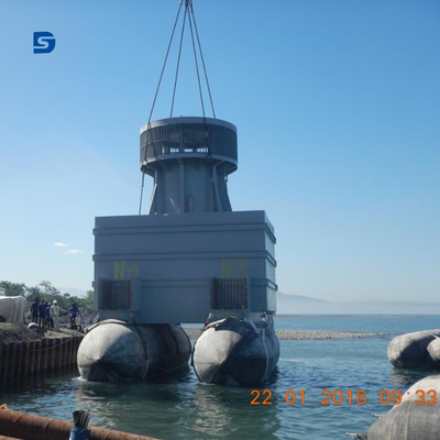 Salvage Docking เรือถุงลมนิรภัยยางทางทะเลเปิดตัวเครื่องยกแรงดันสูง